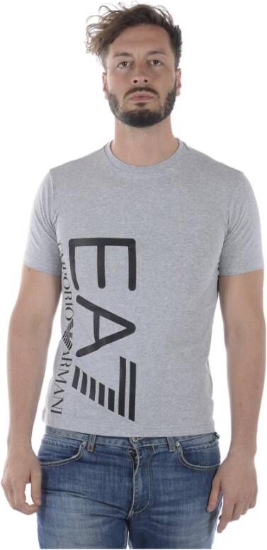 Emporio Armani EA7 T-shirt met logo Grijs Heren