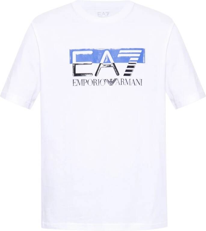 Emporio Armani EA7 Witte T-shirts en Polos White Heren