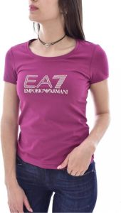 Emporio Armani EA7 T-shirt Paars Dames