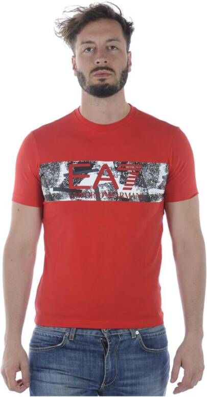 Emporio Armani EA7 t-shirt Rood Heren