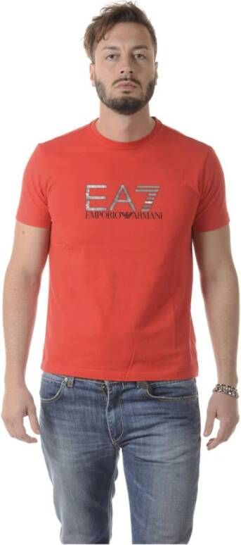 Emporio Armani EA7 Sweatshirt T-Shirt Combo Red Heren
