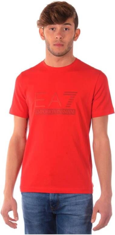 Emporio Armani EA7 Sweatshirt T-shirt Combo Red Heren