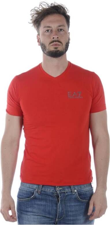 Emporio Armani EA7 Klassieke Polo Shirt Red Heren