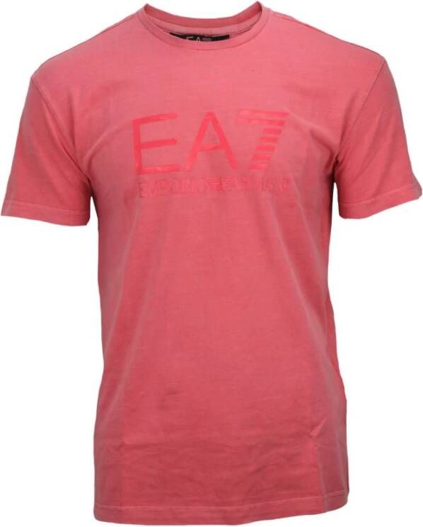 Emporio Armani EA7 T-shirt Roze Unisex