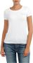 Emporio Armani EA7 Slim Fit Katoenen Jersey T-Shirt White Dames - Thumbnail 4