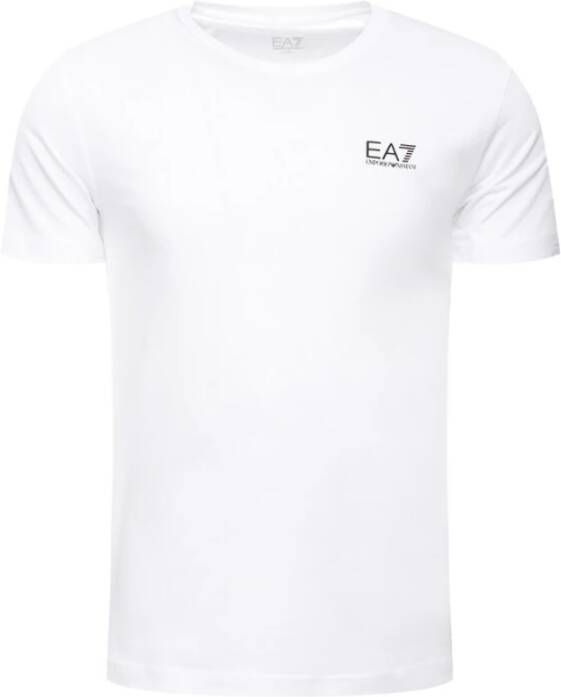 Emporio Armani EA7 Minimalistische EA7 T-shirt van zacht Pima-katoen White Heren