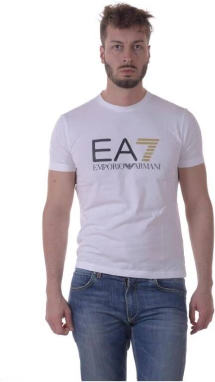 Emporio Armani EA7 Sweatshirt T-shirt White Heren