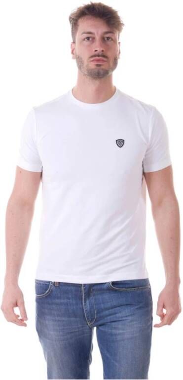 Emporio Armani EA7 Casual Katoenen T-Shirt voor Mannen White Heren