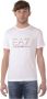Emporio Armani EA7 Casual Logo Print T-Shirt White Heren - Thumbnail 1