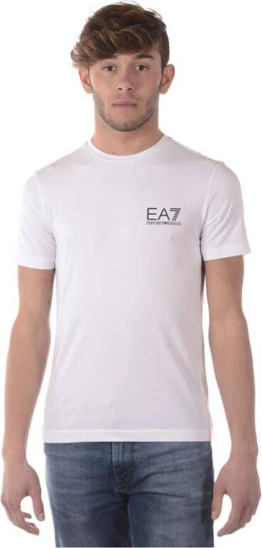Emporio Armani EA7 Casual Sweatshirt Tee White Heren