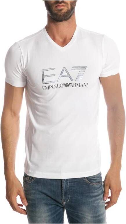 Emporio Armani EA7 Casual Logo T-Shirt White Heren