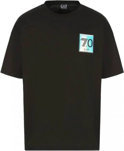 Emporio Armani EA7 Zwart T-shirt met achterprint Black Heren