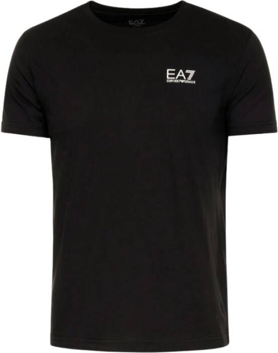 Emporio Armani EA7 Comfortabel en zacht katoenen T-shirt met EA7-logo Black Heren