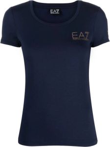 Emporio Armani EA7 T-shirts and Polos Blue Blauw Dames