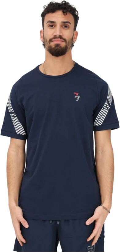 Emporio Armani EA7 T-Shirts Blauw Heren
