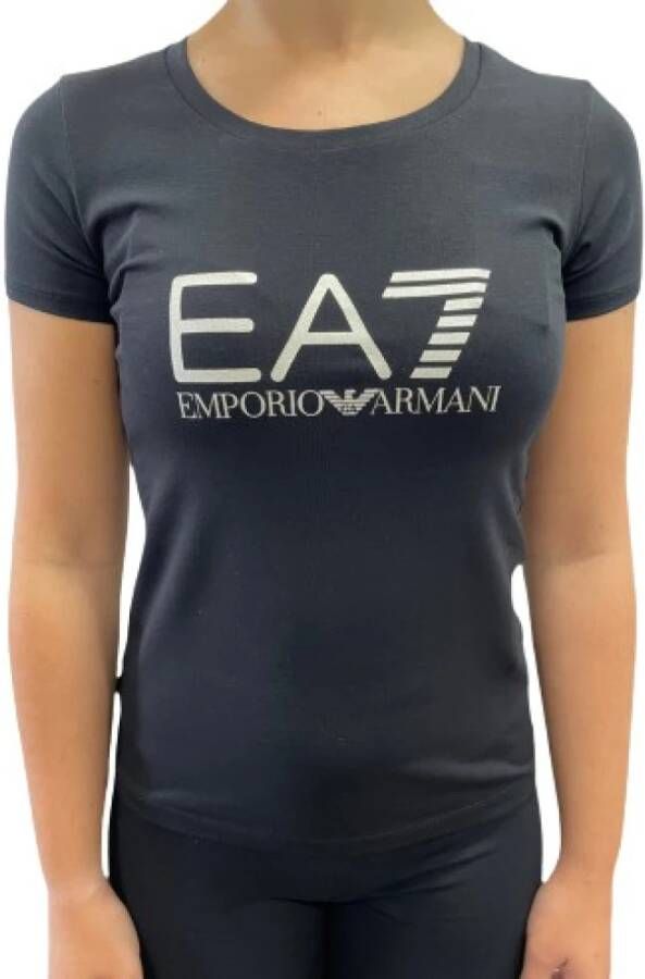 Emporio Armani EA7 Bedrukt T-shirt Black Dames