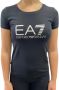 Emporio Armani EA7 Bedrukt T-shirt Black Dames - Thumbnail 2