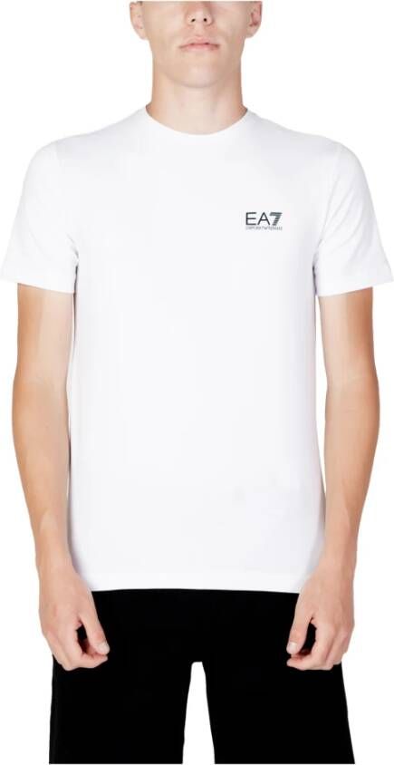 Emporio Armani EA7 Minimalistisch T-shirt met korte mouwen White Heren