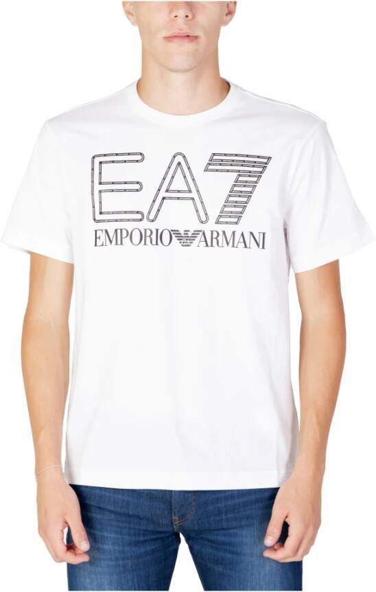 Emporio Armani EA7 Heren T-shirt Herfst Winter Collectie White Heren