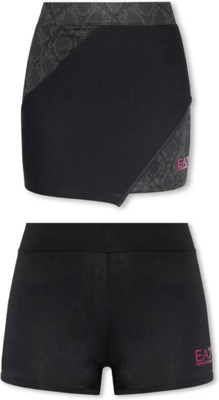 Emporio Armani EA7 Shorts en Rok Set Black Dames