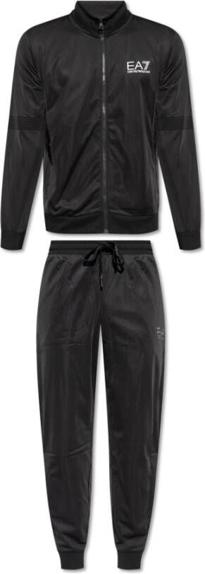 Emporio Armani EA7 Compleet: Sweatshirt en Joggers Set Black Heren
