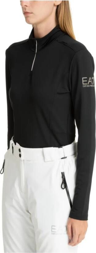 Emporio Armani EA7 Ventus 7 Zip-up sweatshirt Zwart Dames