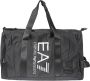 Emporio Armani EA7 Zwarte Zilveren Logo Sporttas EA7 Vigor7 Black Heren - Thumbnail 1