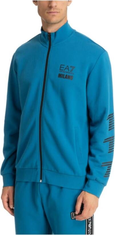Emporio Armani EA7 Zip-up sweatshirt Blauw Heren