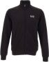 Emporio Armani EA7 Zwarte Katoenen Heren Sweatshirt met Hoge Kraag Zwart Heren - Thumbnail 2