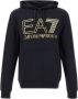 Emporio Armani EA7 Zwarte hoodie met stijlvolle print Black Heren - Thumbnail 1