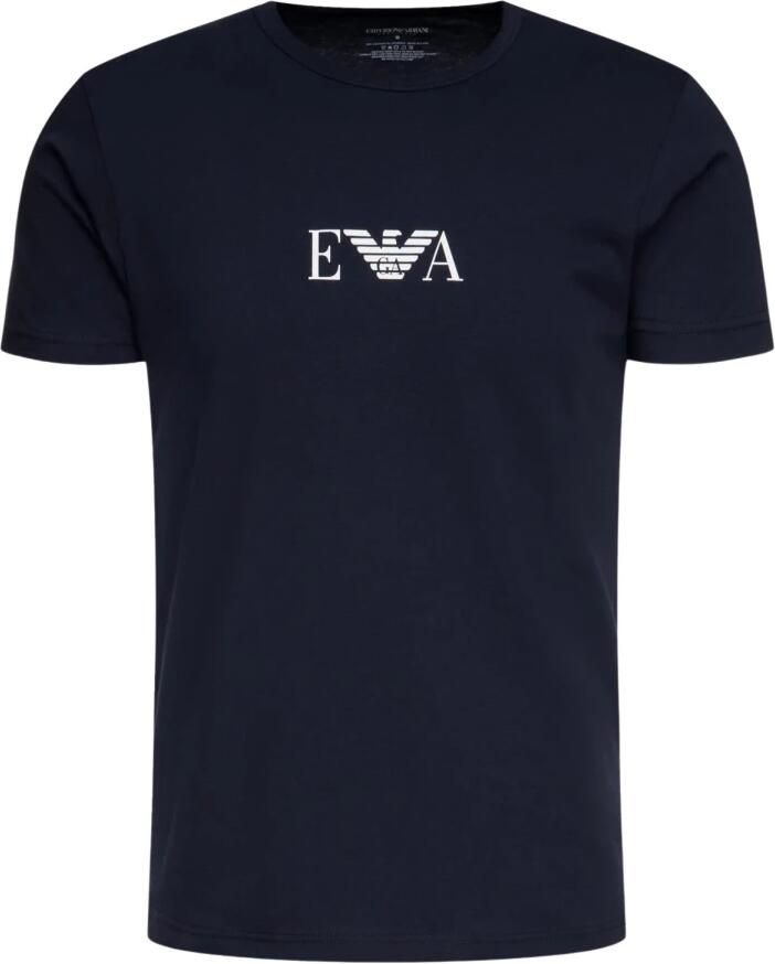Emporio Armani 2 Stretch T-shirt Pak Blauwe Tinten Slim Fit Blue Heren - Foto 2