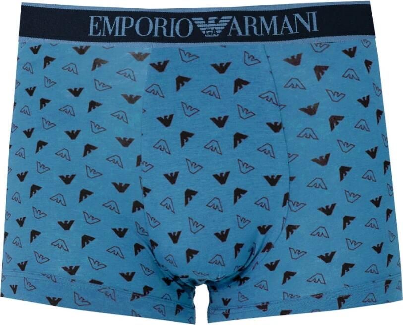 Emporio Armani Blauw Katoenen Ondergoed Collectie Herfst Winter Blue Heren - Foto 7