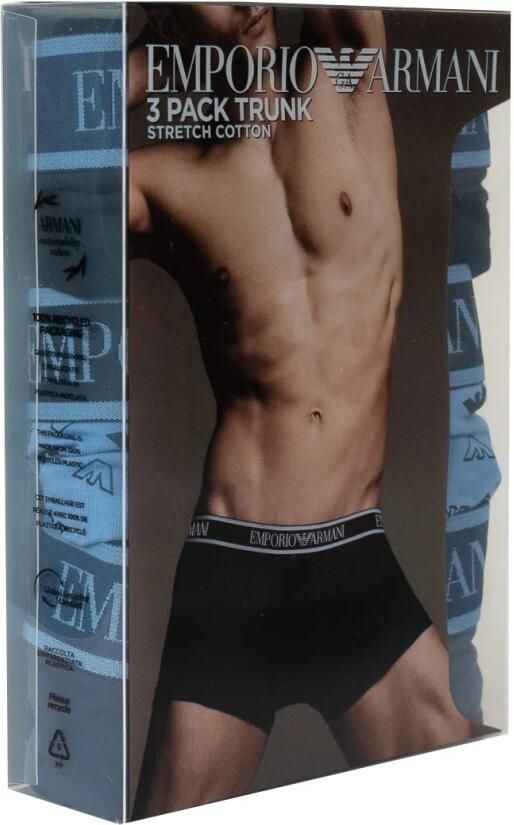 Emporio Armani Blauw Katoenen Ondergoed Collectie Herfst Winter Blue Heren - Foto 6