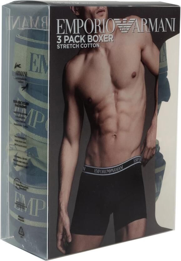 Emporio Armani 3-Pack Boxers Stijlvol Comfort Set Green Heren