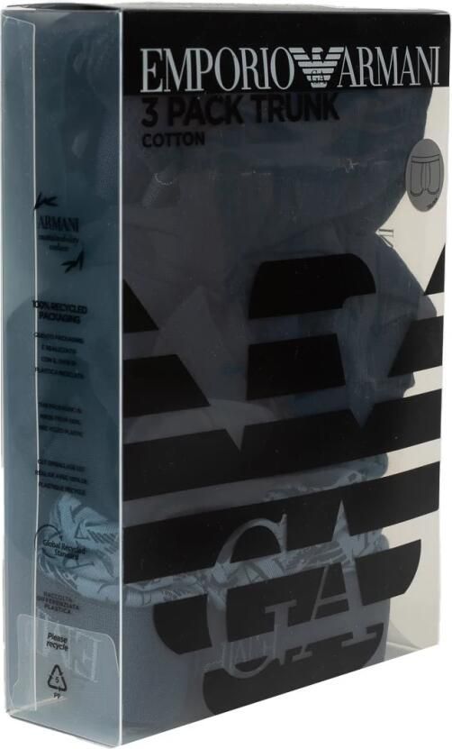 Emporio Armani Comfort Katoenen Boxer Briefs Herfstcollectie Blue Heren - Foto 4