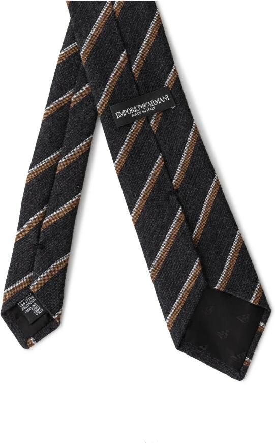 Emporio Armani Antraciet Zijden Stropdas Black Heren - Foto 2