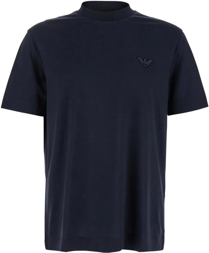 Emporio Armani Aquila Floccata T-shirt voor heren Blue Heren - Foto 2