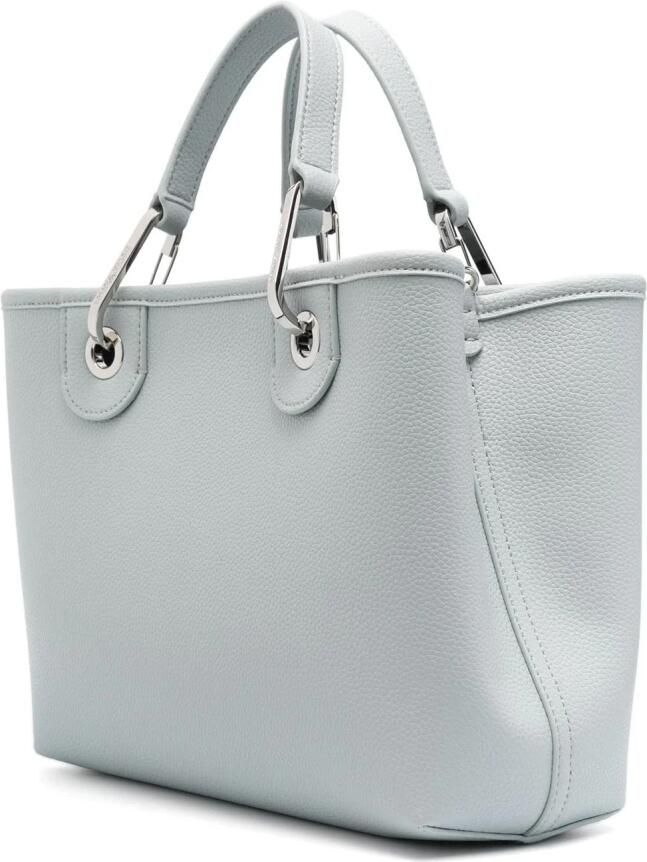 Emporio Armani Blauwe Shoppingtas met Verstelbare Band en Logo Belettering Blue Dames - Foto 3