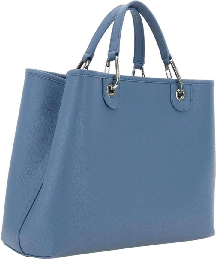 Emporio Armani Bedrukte Hertenleren Tas met Logo Blue Dames - Foto 2