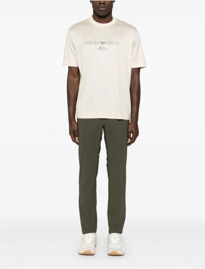 Emporio Armani Minimal Crewneck T-shirt Ivory Grey Logo White Heren - Foto 6