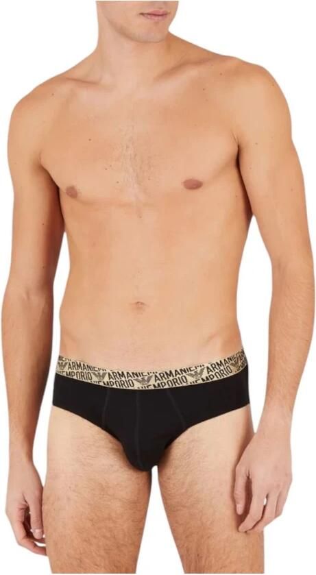 Emporio Armani Bicolor Katoenen Ondergoed Herfst Winter Collectie Black Heren - Foto 2