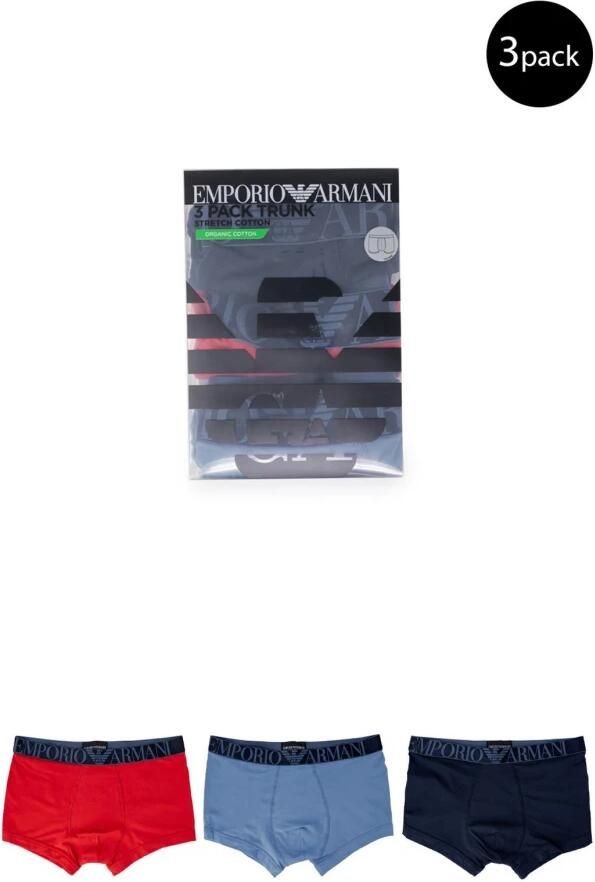 Emporio Armani Boxershort met elastische band met logo in een set van 3 stuks model 'Fashion'