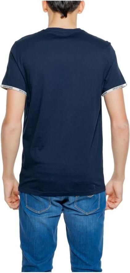 Emporio Armani Katoenen Heren T-Shirt Lente Zomer Collectie Blue Heren