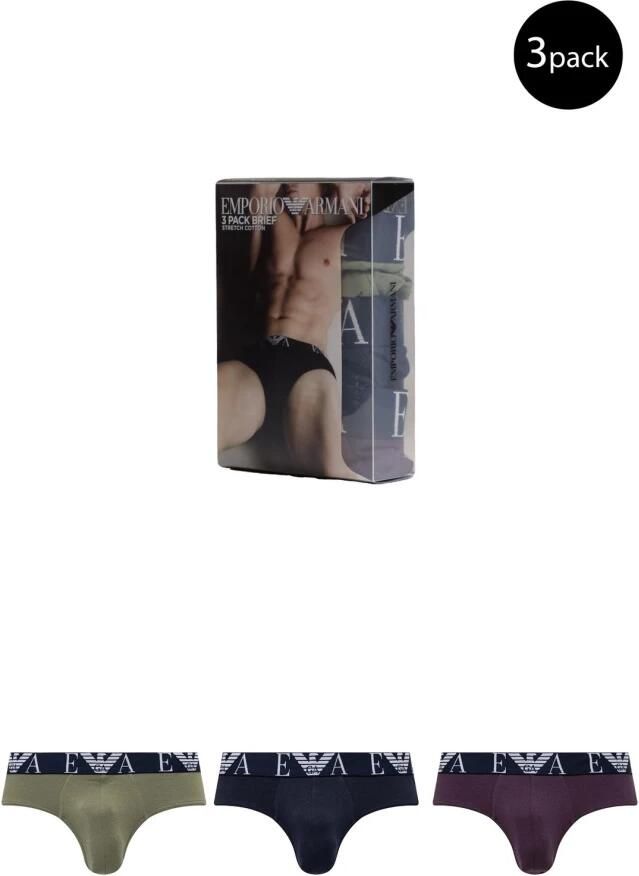 Emporio Armani Blauw Katoenen Ondergoed Collectie Herfst Winter Blue Heren - Foto 2