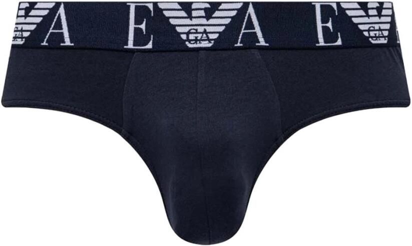 Emporio Armani Blauw Katoenen Ondergoed Collectie Herfst Winter Blue Heren - Foto 3