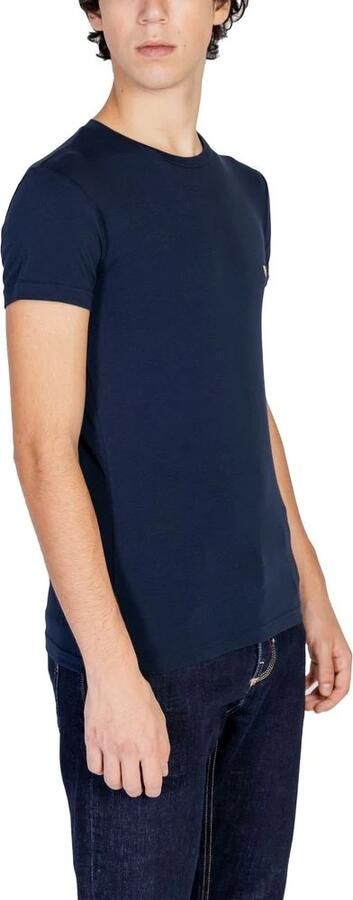 Emporio Armani Blauw Katoenen Heren T-Shirt Herfst Winter Blue Heren - Foto 3