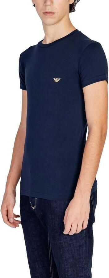 Emporio Armani Blauw Katoenen Heren T-Shirt Herfst Winter Blue Heren - Foto 4
