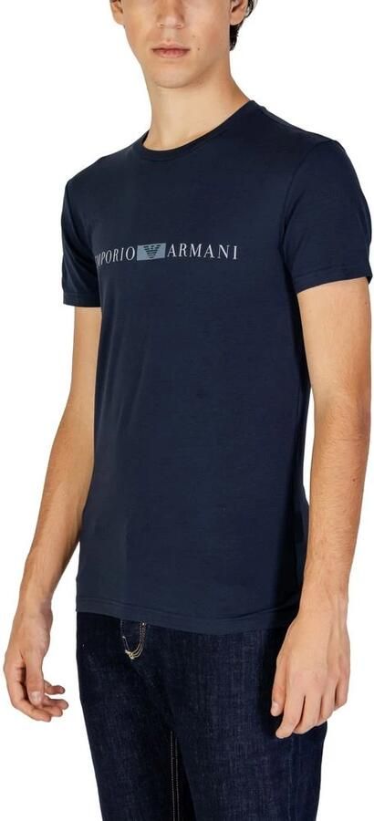 Emporio Armani Blauw Katoenen Heren T-Shirt Herfst Winter Blue Heren - Foto 2