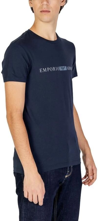 Emporio Armani Blauw Katoenen Heren T-Shirt Herfst Winter Blue Heren - Foto 3