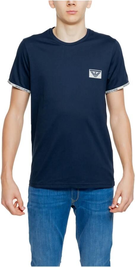 Emporio Armani Katoenen Heren T-Shirt Lente Zomer Collectie Blue Heren - Foto 4